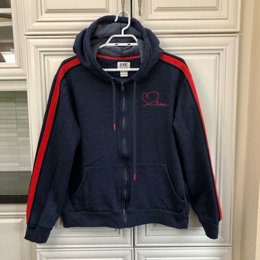 LOVE Ellen Degeneres women’s zip hoodie